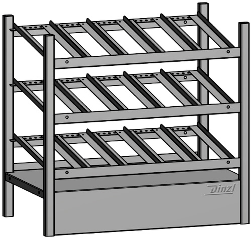 Bild von JURA-MODUL - Bodenmodul - Bodenmodul mit drei Normteilefachböden, variabel (VPE=1 Stück)